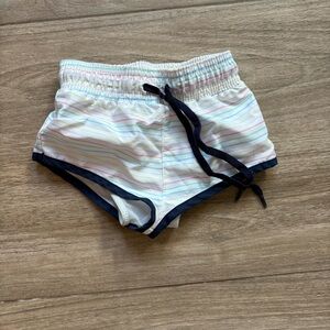 Minnow Kids' Striped Swim Trunks with Navy Accents- size 1